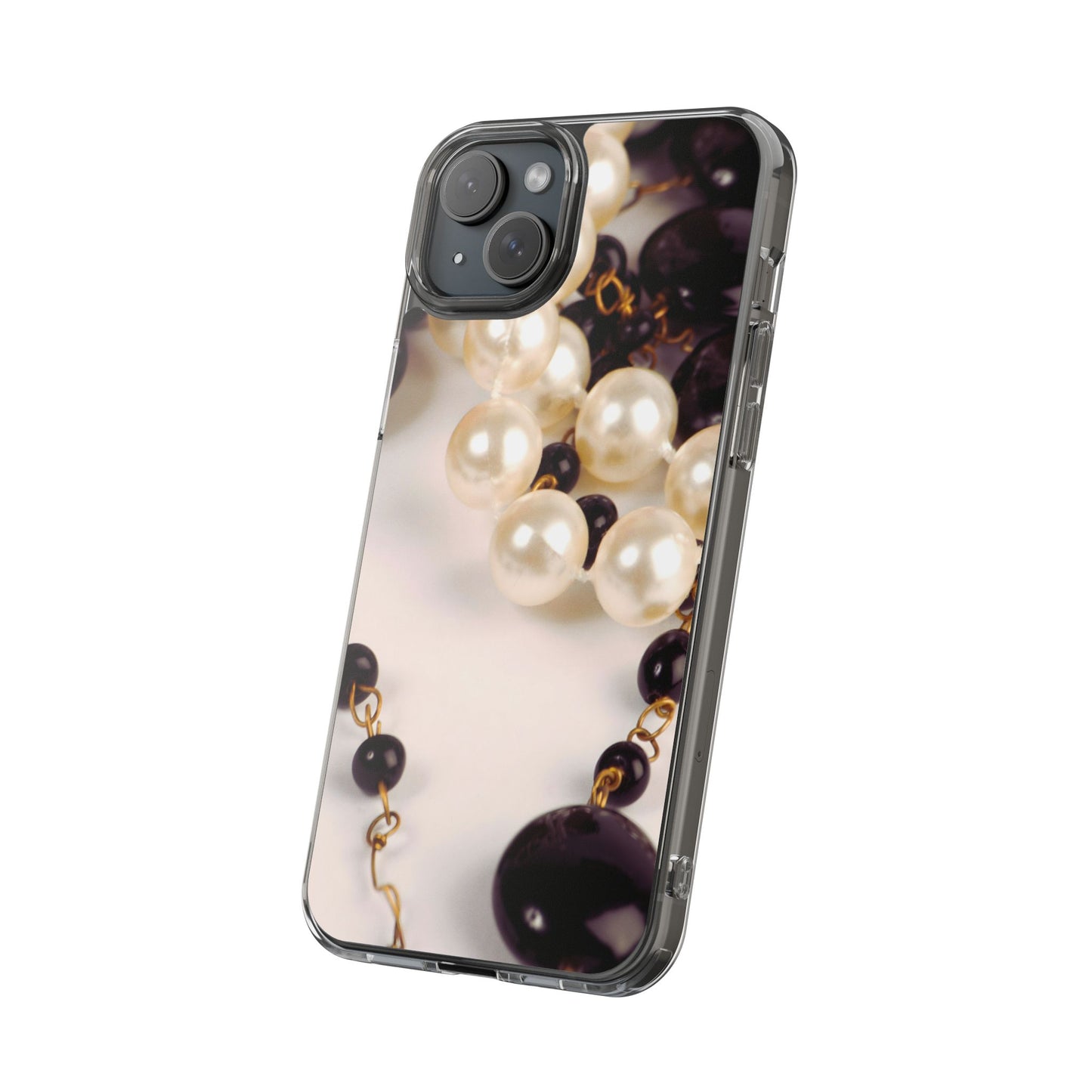 Clear Phone Case – Noir Pearl