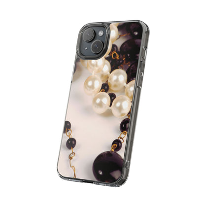 Clear Phone Case – Noir Pearl