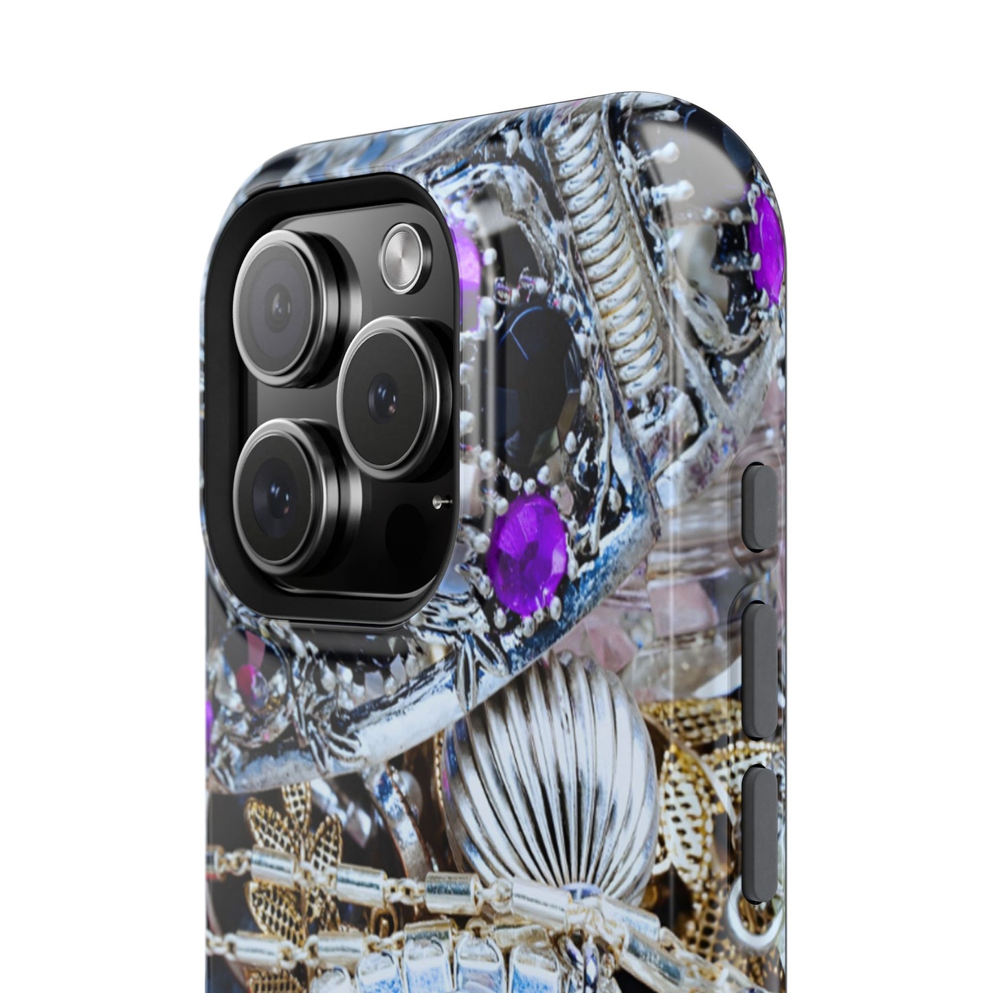 Impact-Resistant Phone Case – Chrome Jewel