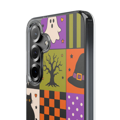 Clear Phone Case – Spooky Patchwork