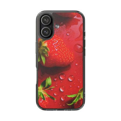 Clear Phone Case – Strawberry Drip