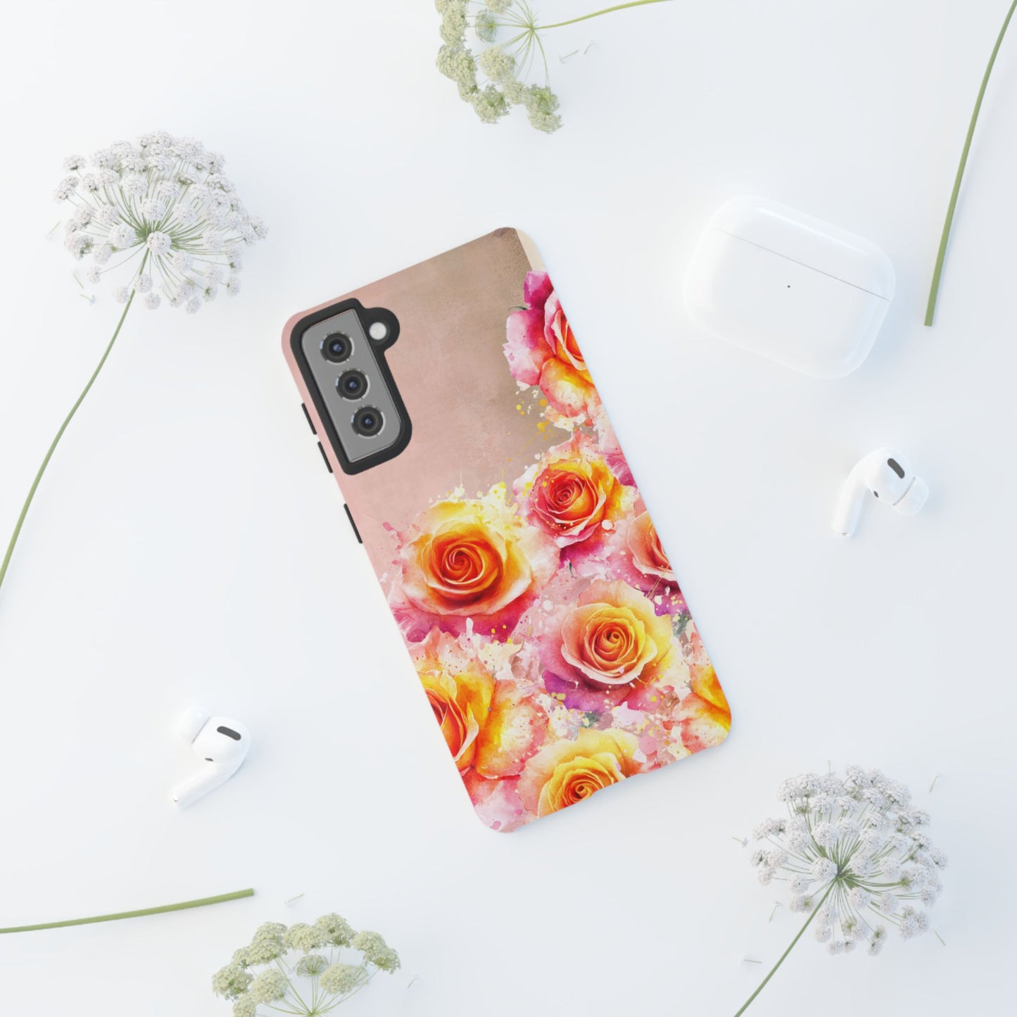 Protective Phone Case – Sunset Roses