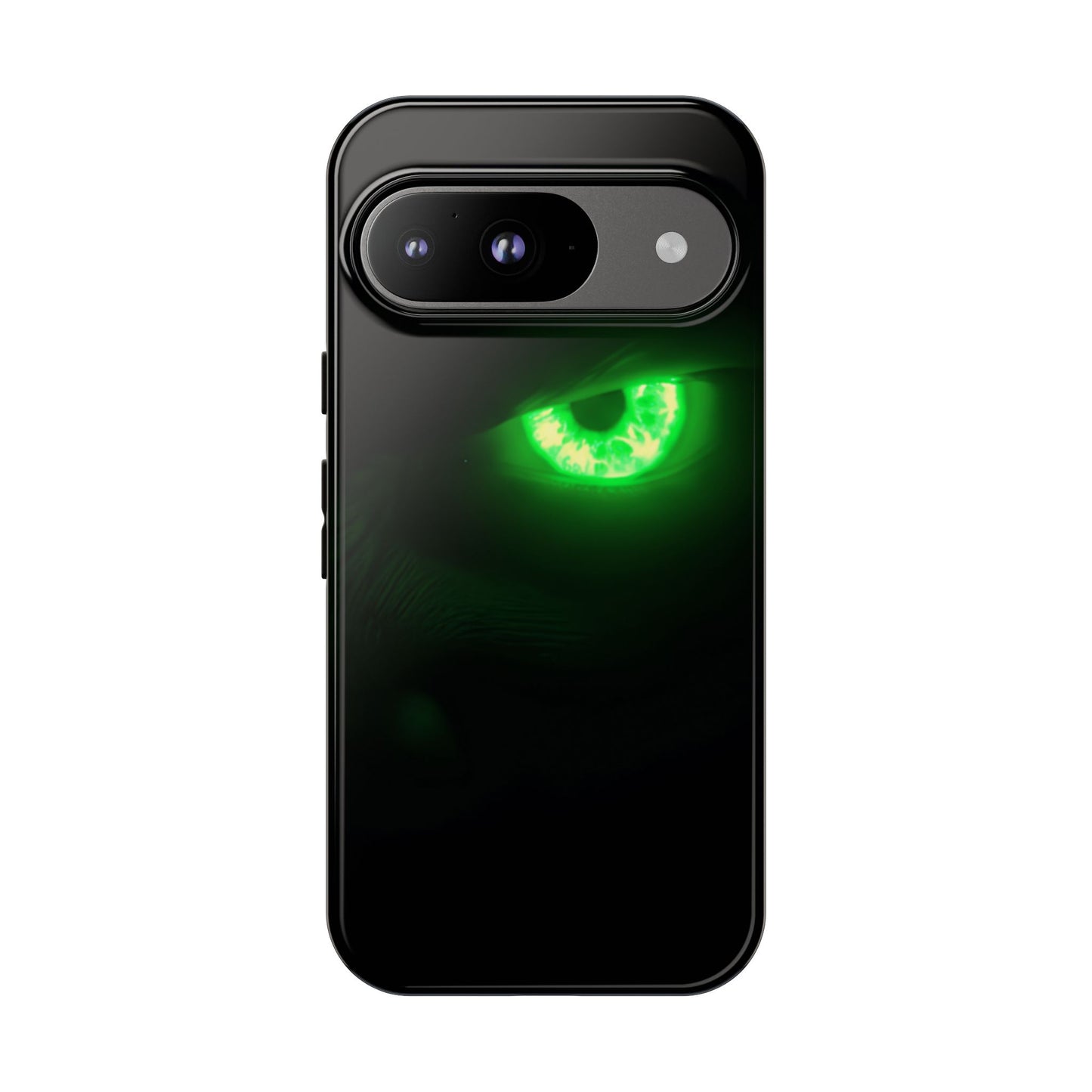 Protective Phone Case – Neon Green Monster Eyes