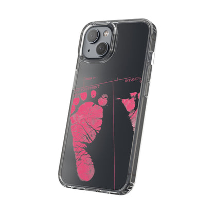 Clear Phone Case – Mom’s Little Pink Footprints