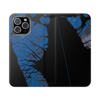 Flip Case – Mom’s Little Blue Footprints