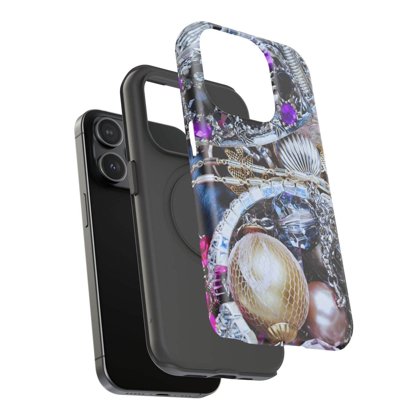 Impact-Resistant Phone Case – Chrome Jewel