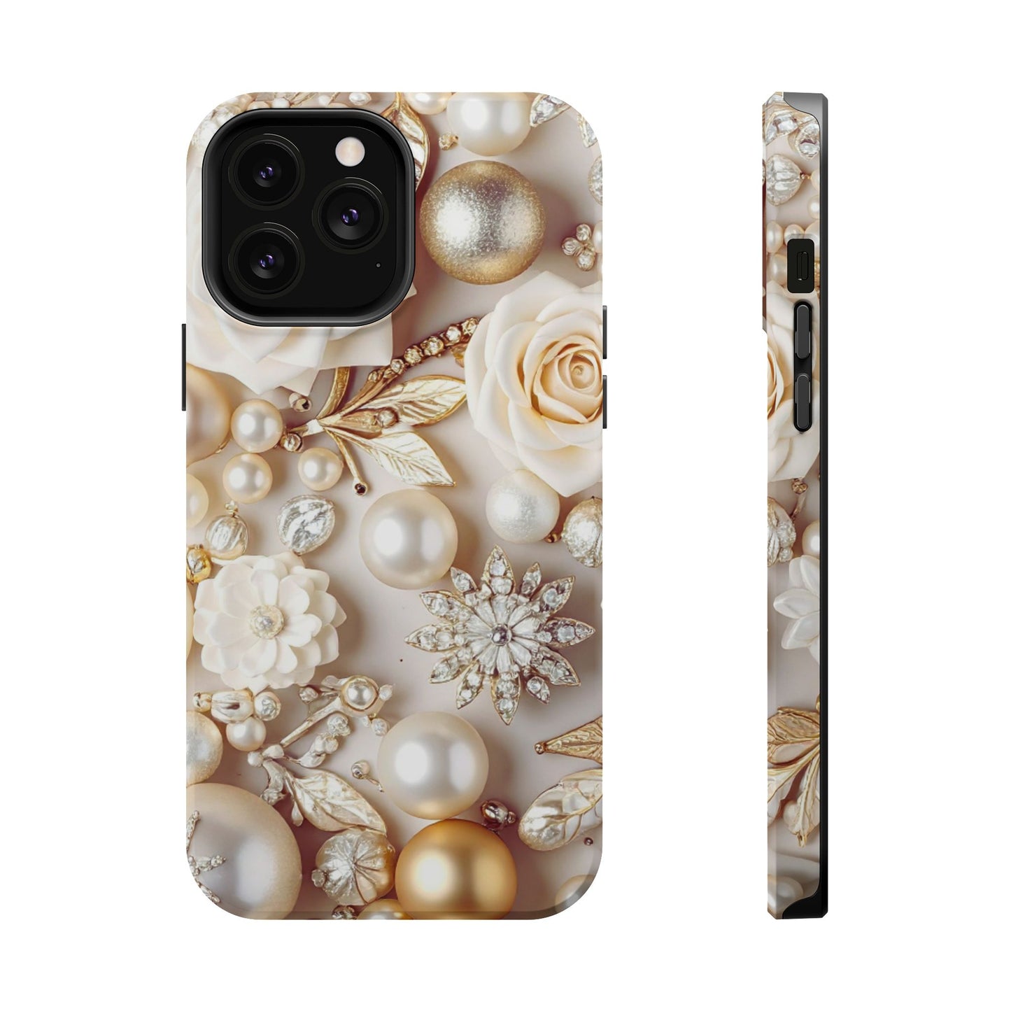Wireless-Charging Compatible Case – Ivory Opulence