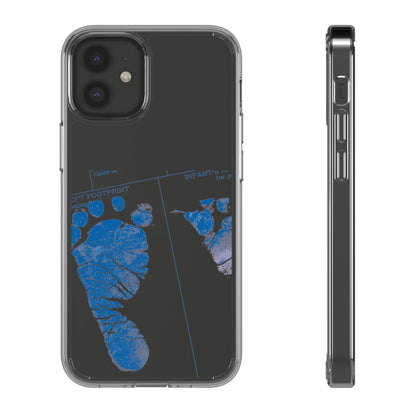 Clear Phone Case – Mom’s Little Blue Footprints