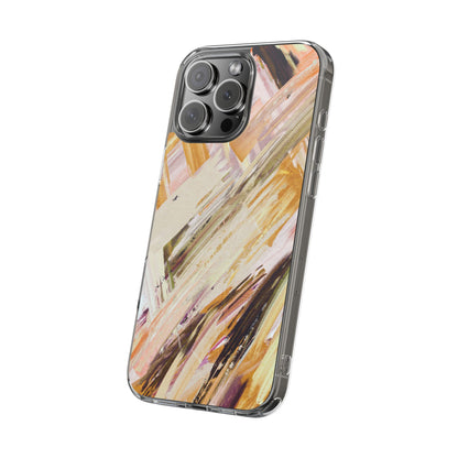 Clear Phone Case – Brush & Bronze