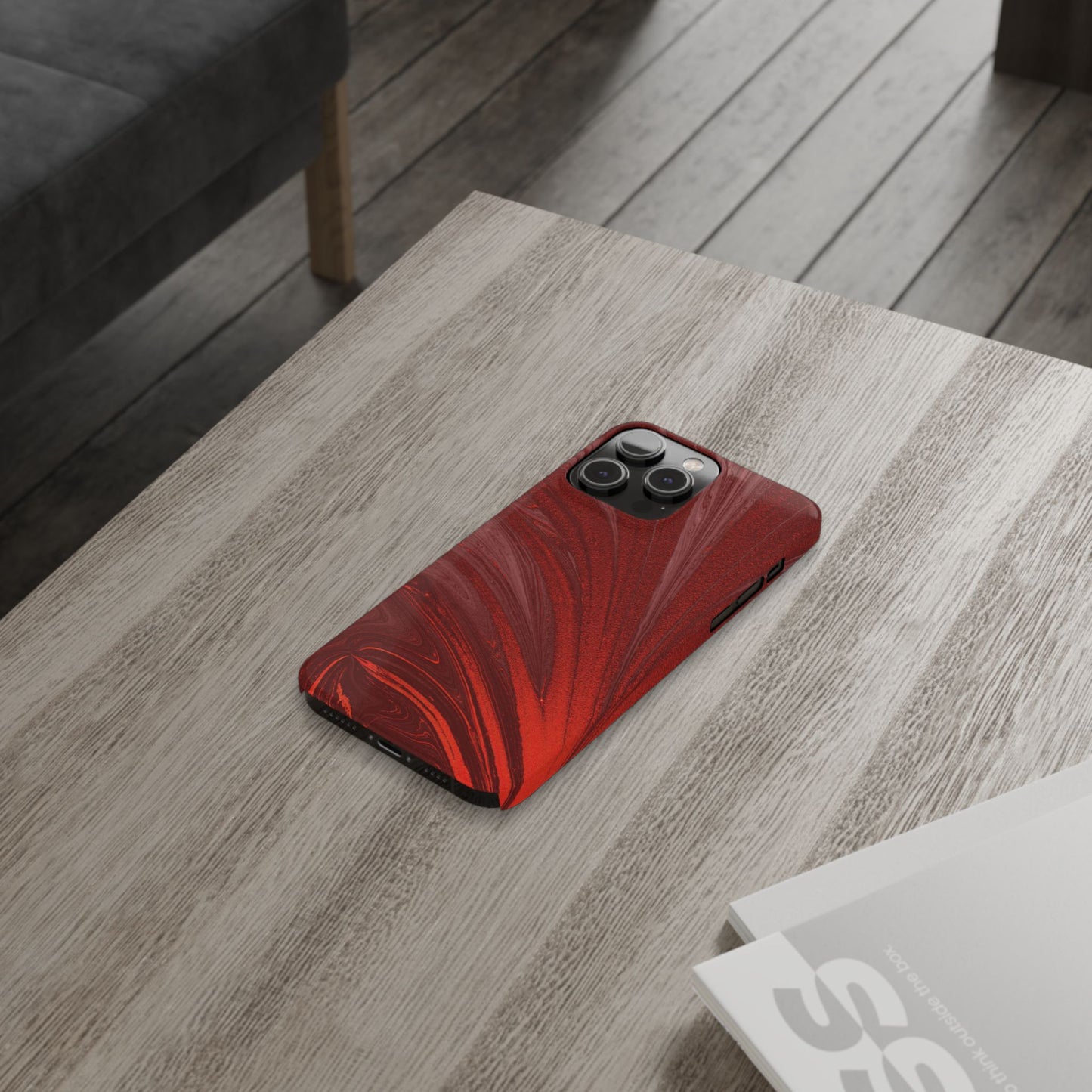 Slim Phone Case — Crimson Current