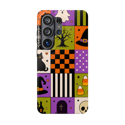 Wireless-Charging Compatible Case – Spooky Patchwork