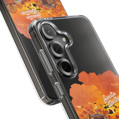 Clear Phone Case – Sweater Weather – Compatible with iPhone 13–17 & Samsung Galaxy S25–S26 Series