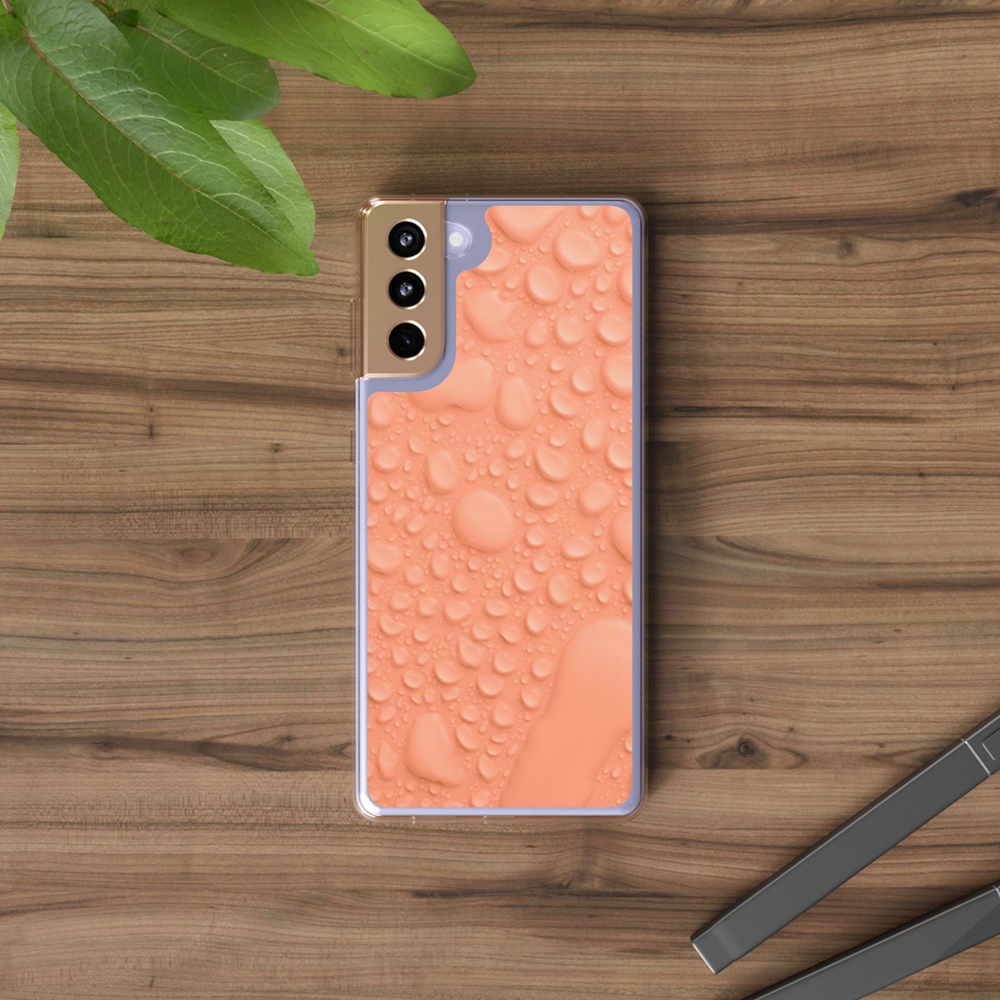 Clear Phone Case – Apricot Rain