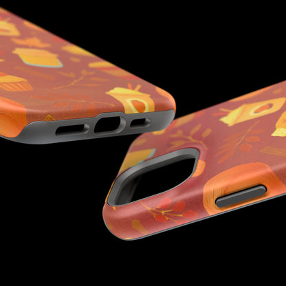Autumn Treats Magnetic Phone Case — Fall Coffee & Pastry Protective Cover