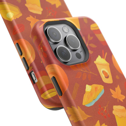Autumn Treats Magnetic Phone Case — Fall Coffee & Pastry Protective Cover