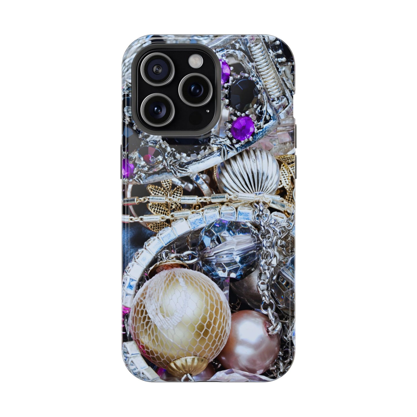 Impact-Resistant Phone Case – Chrome Jewel