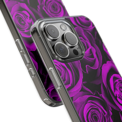 Clear Phone Case – Amethyst Roses