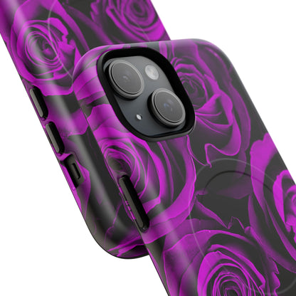 Protective Magnetic Phone Case – Amethyst Roses