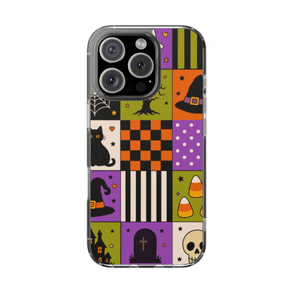 Clear Phone Case – Spooky Patchwork