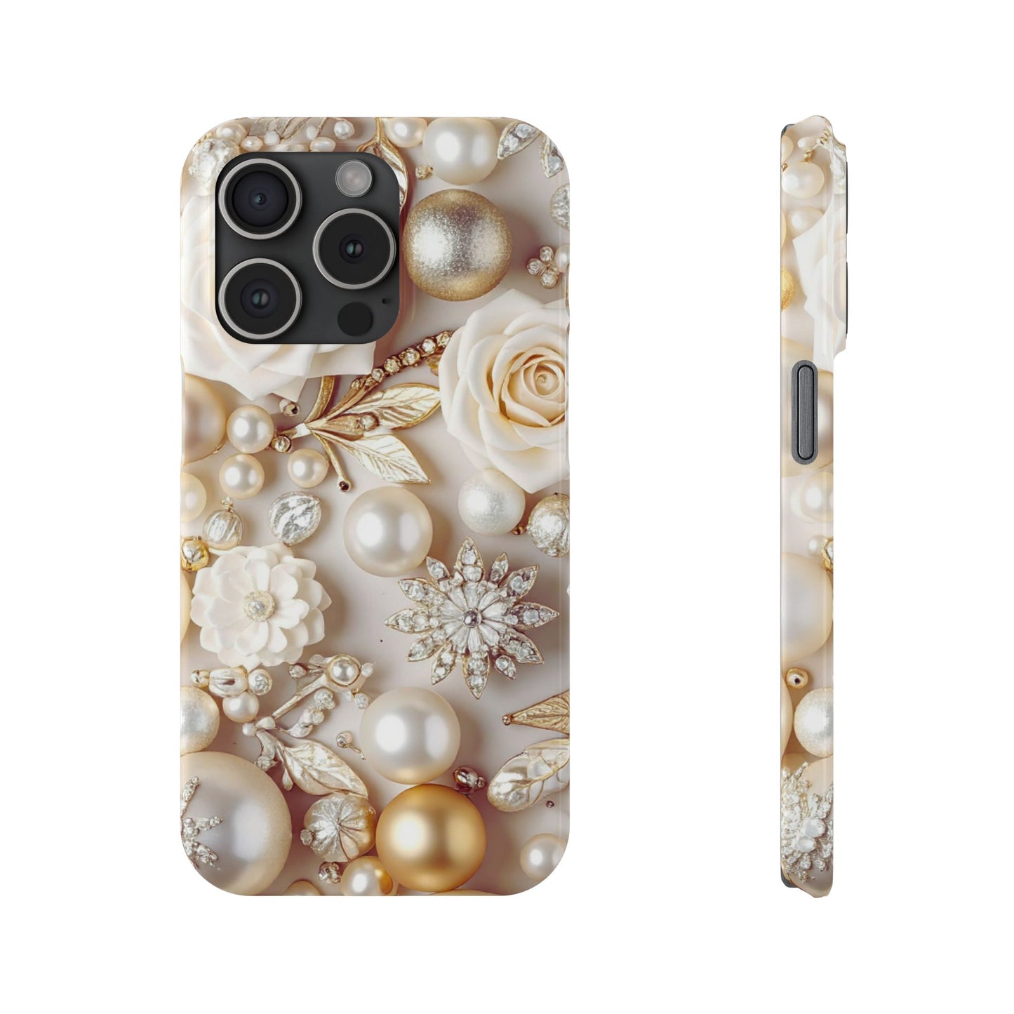 Slim Phone Case – Ivory Opulence
