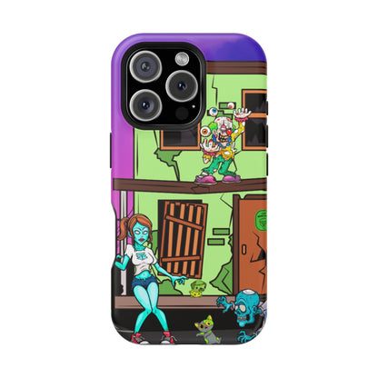 Zombie Arcade Phone Case — Colorful Cartoon Horror Impact-Resistant iPhone Cover