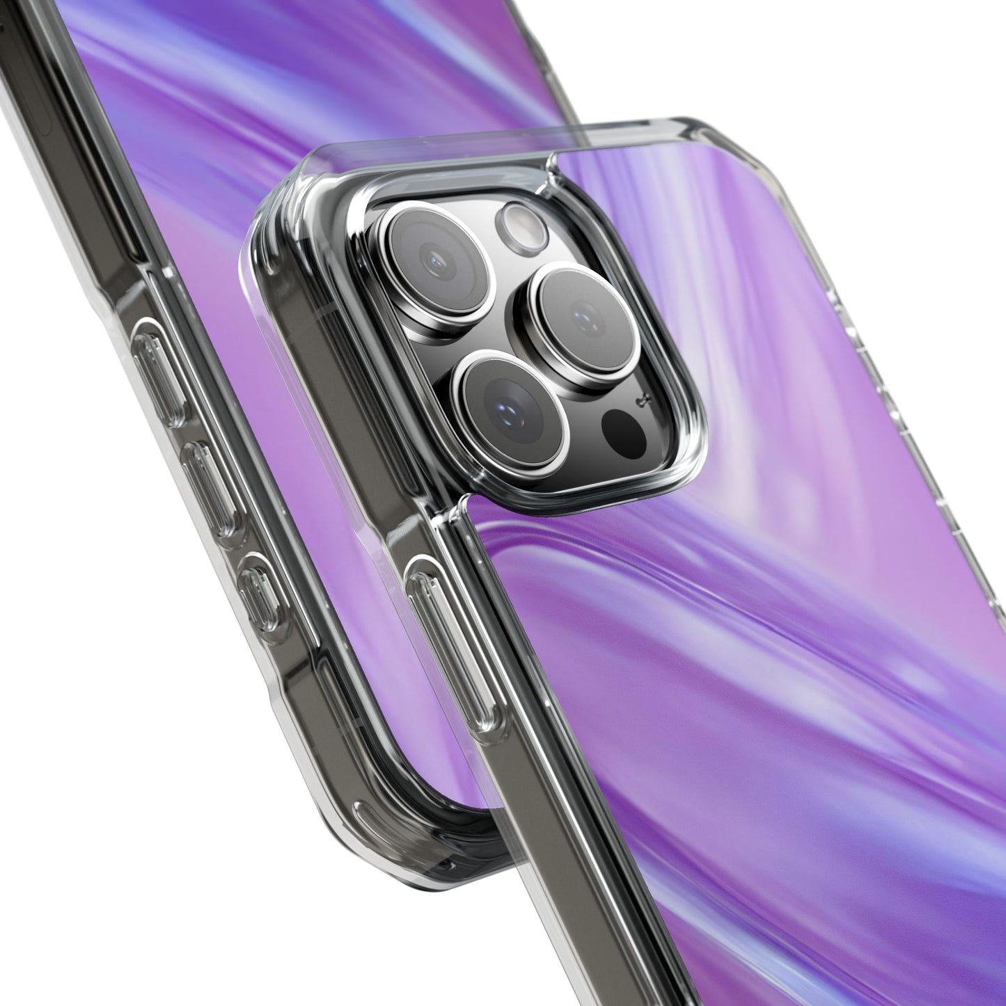 Clear Magnetic Phone Case – Lavender Wave