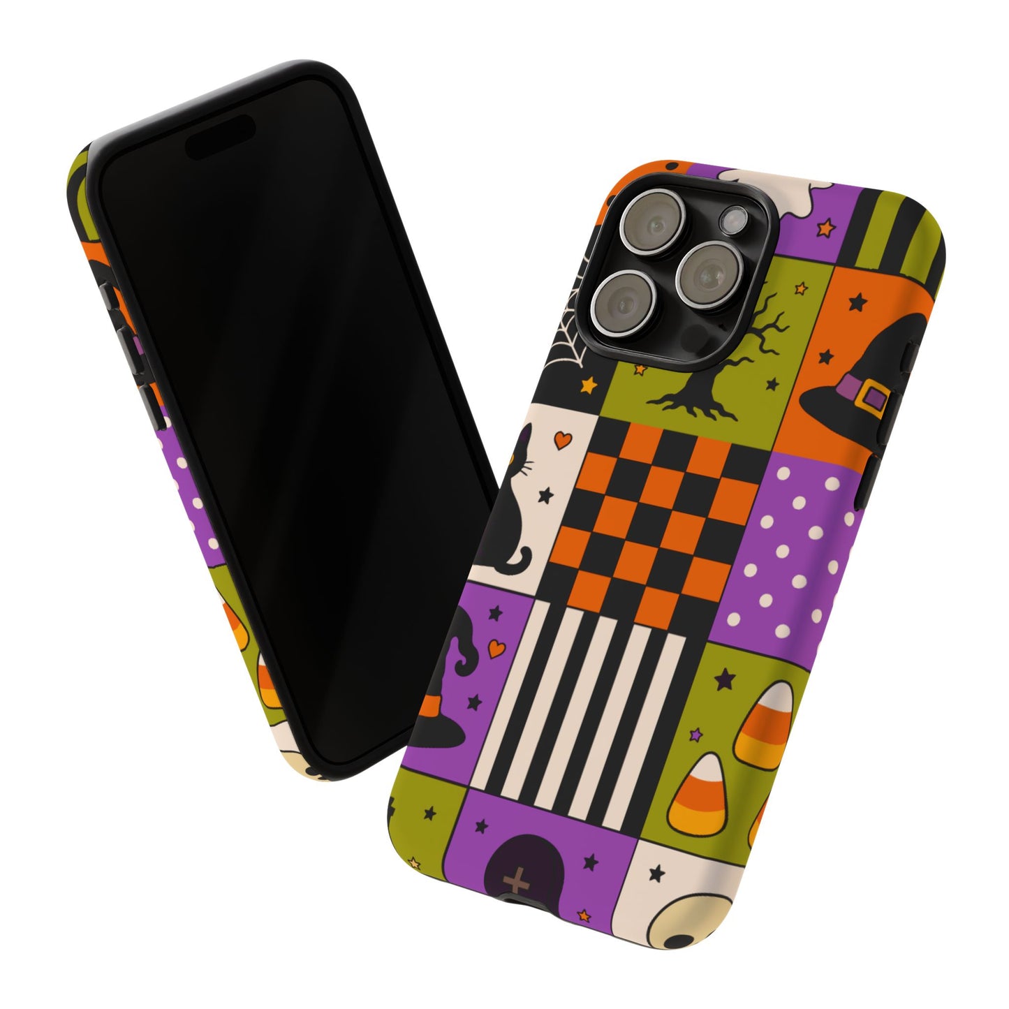 Protective Phone Case – Spooky Patchwork