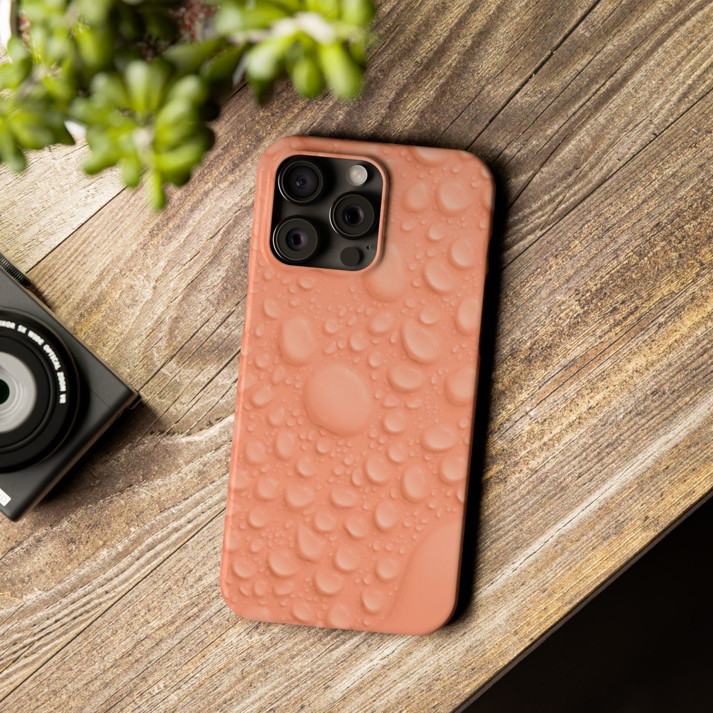 Slim Phone Case – Apricot Rain