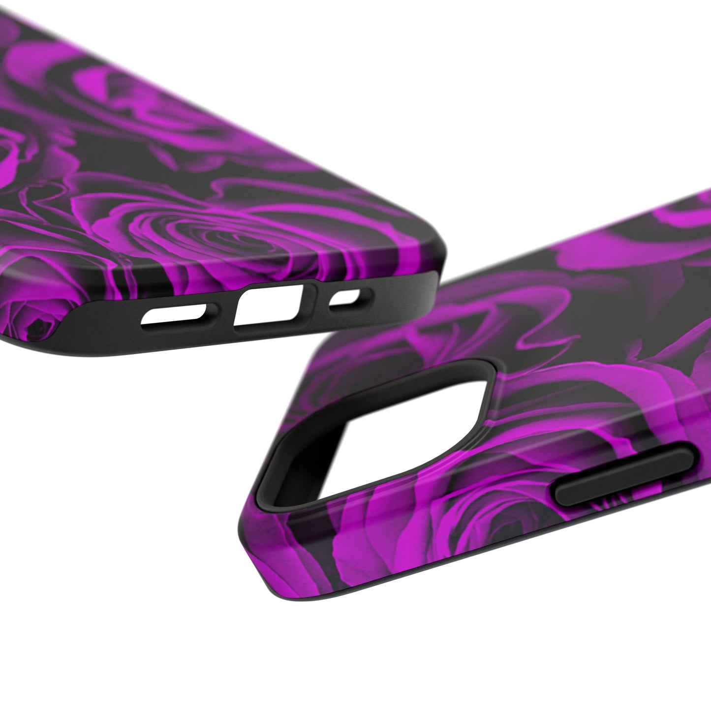 Impact-Resistant Phone Case – Amethyst Roses