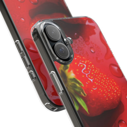 Clear Phone Case – Strawberry Drip