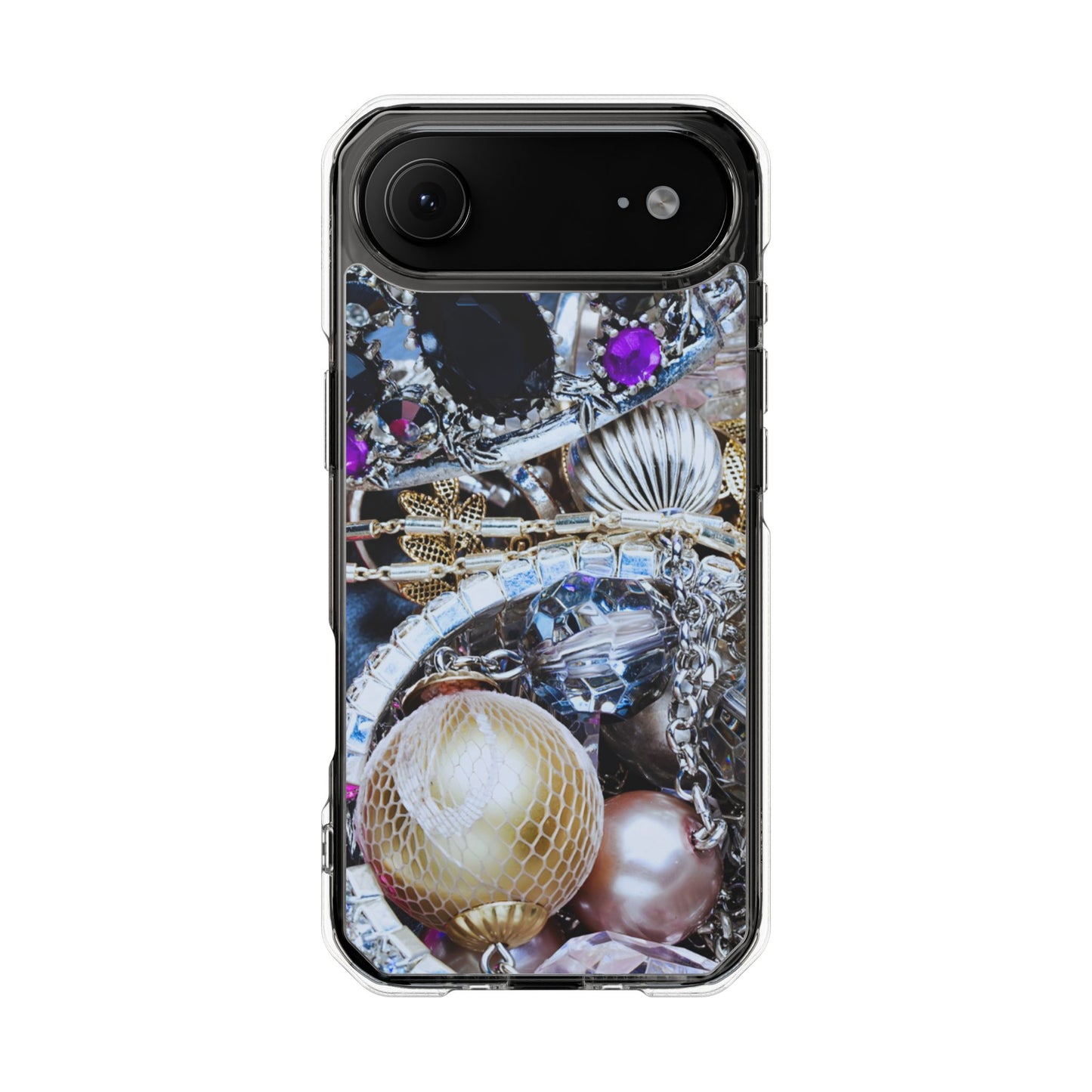 Clear Magnetic Phone Case – Chrome Jewel
