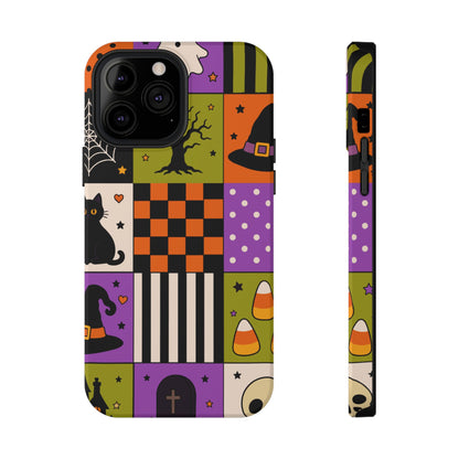 Impact-Resistant Phone Case – Spooky Patchwork