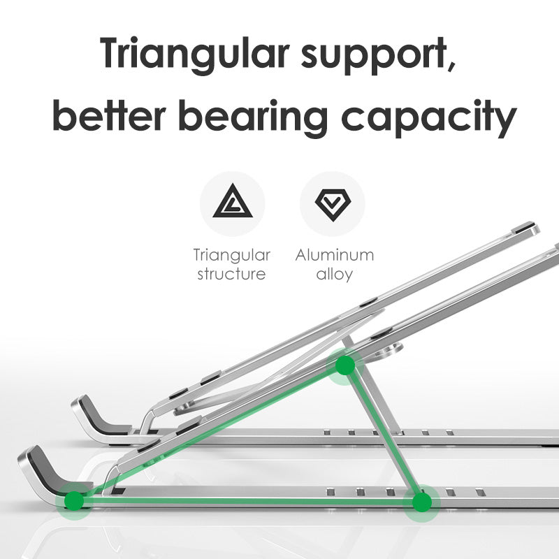 Portable Laptop Stand with Cooling Fan - Adjustable Ergonomic Desk Stand for Better Airflow