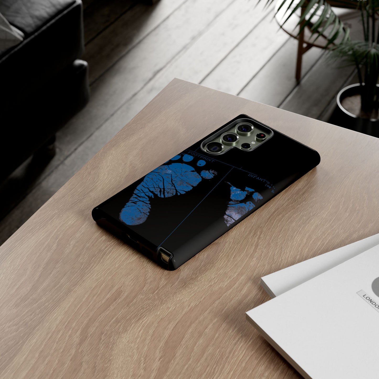 Protective Phone Case – Mom’s Little Blue Footprints