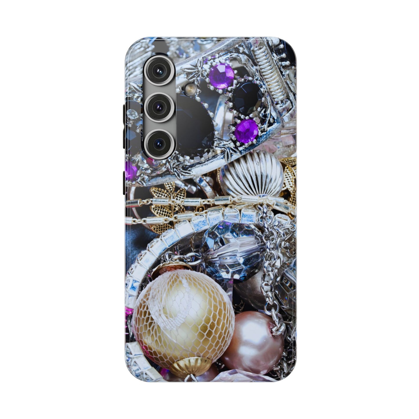 Impact-Resistant Phone Case – Chrome Jewel