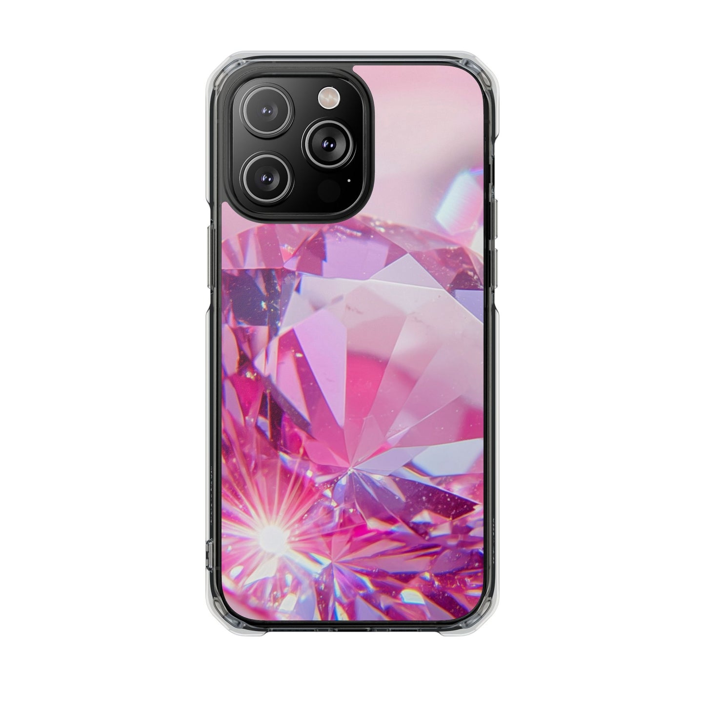 Clear Magnetic Phone Case – Pink Ice