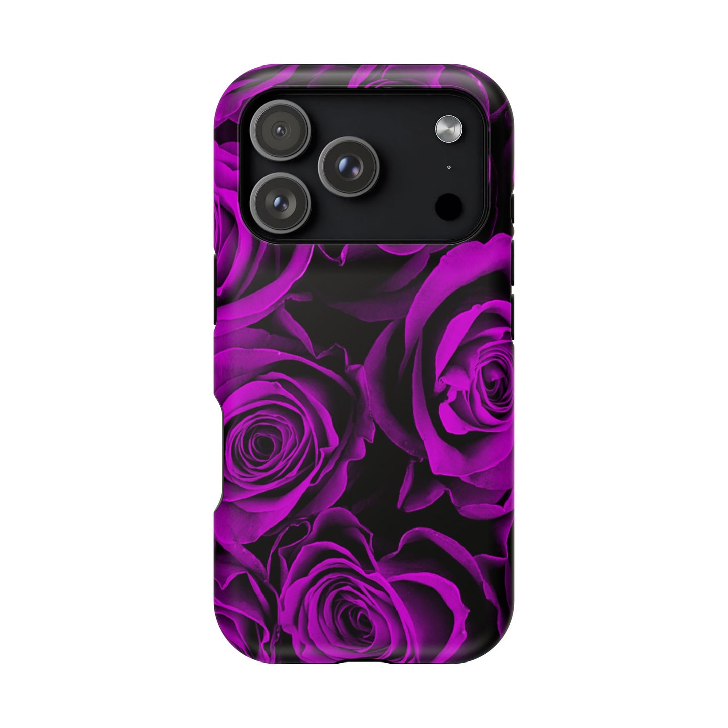 Wireless-Charging Compatible Case – Amethyst Roses