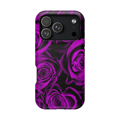 Wireless-Charging Compatible Case – Amethyst Roses