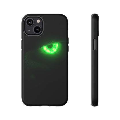 Protective Phone Case – Neon Green Monster Eyes