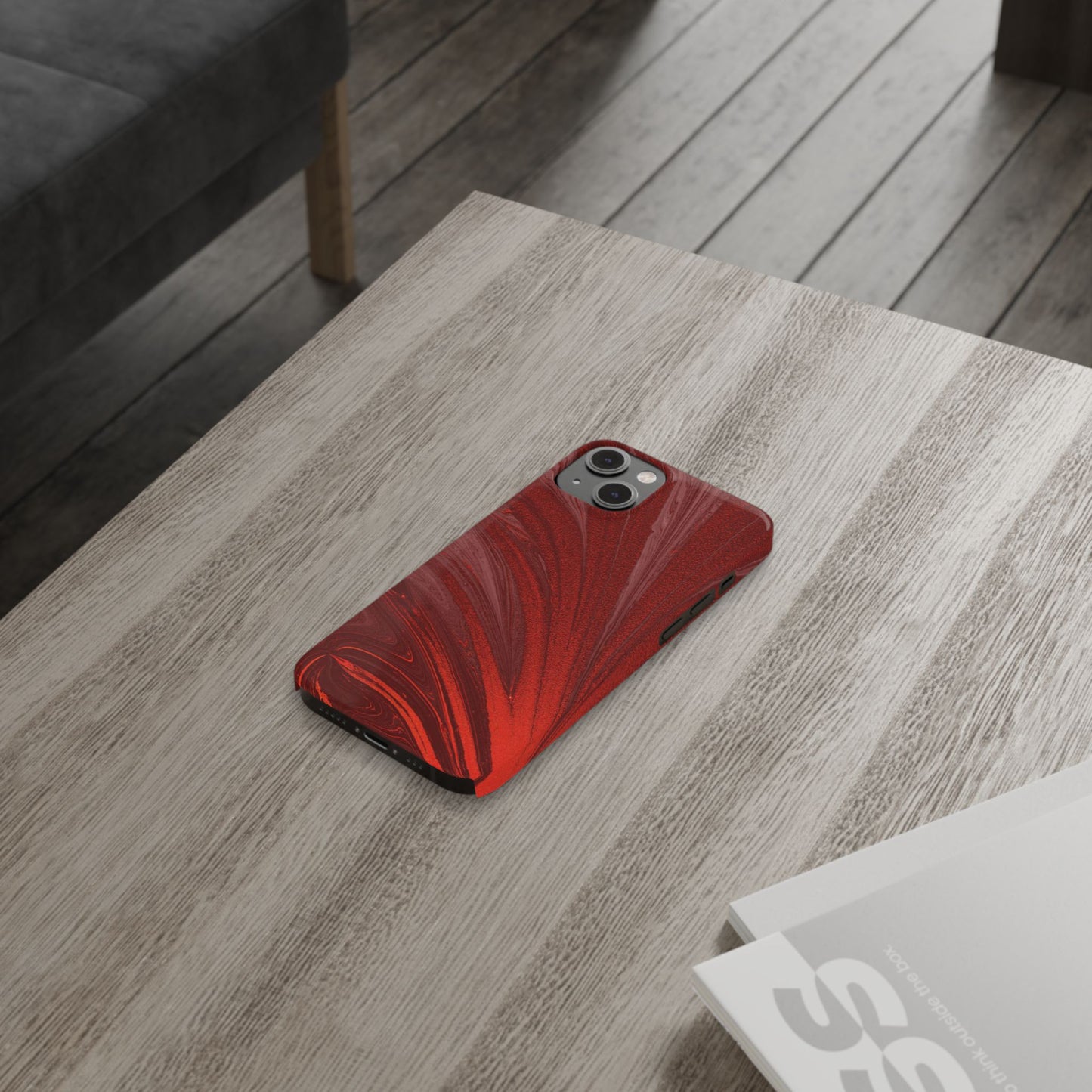 Slim Phone Case — Crimson Current