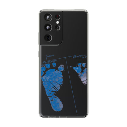 Clear Phone Case – Mom’s Little Blue Footprints