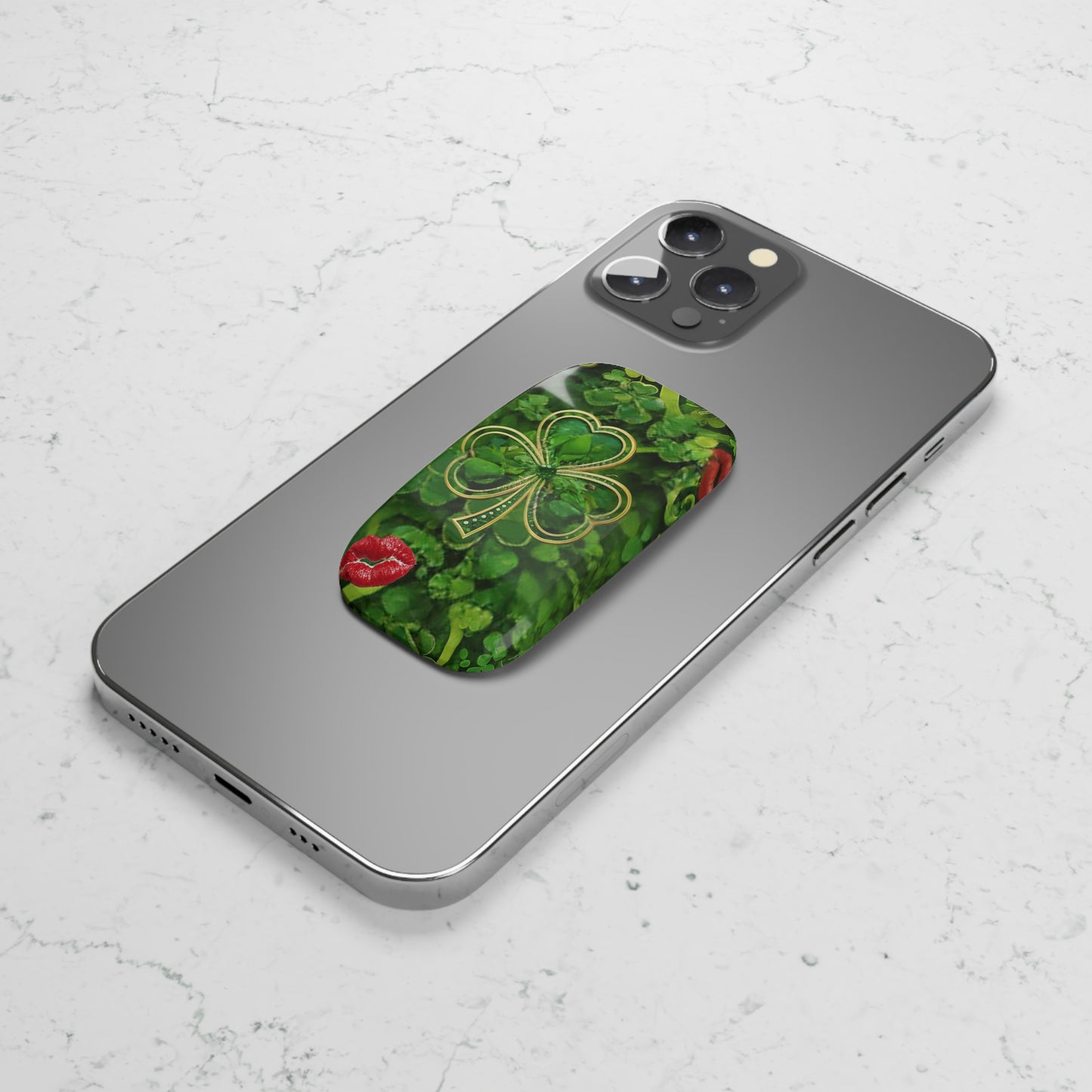 Phone Grip – Lucky Clover Shamrock Kiss