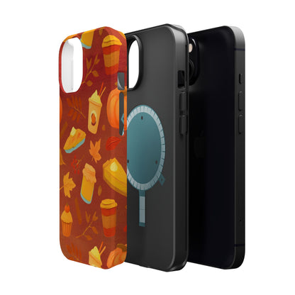 Autumn Treats Magnetic Phone Case — Fall Coffee & Pastry Protective Cover
