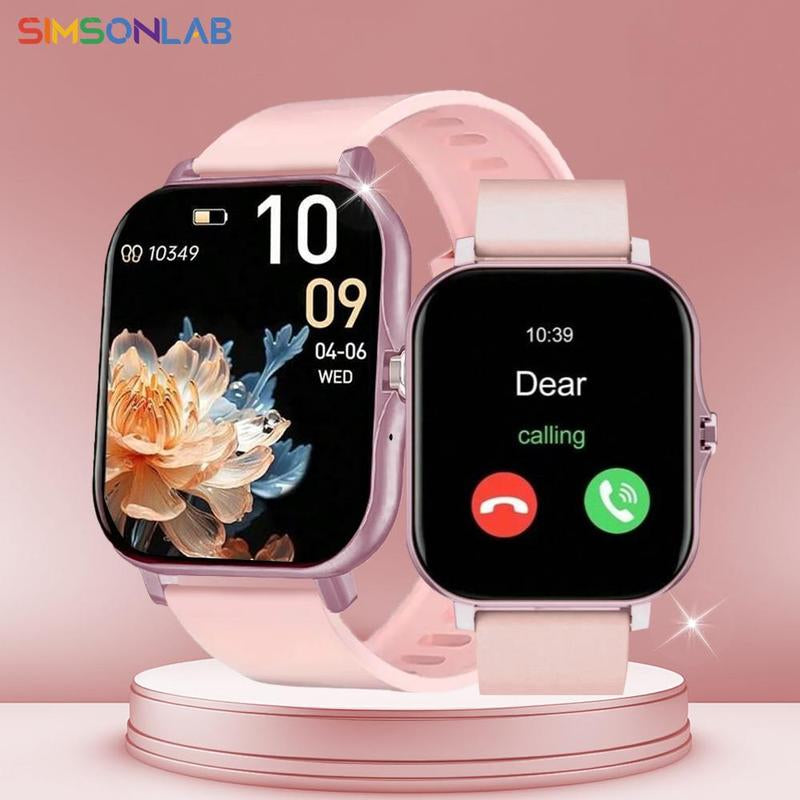 1.83" HD Smartwatch: SIMSONLAB BT Calling, Fitness & Weather, iOS/Android