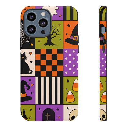 Protective Phone Case – Spooky Patchwork
