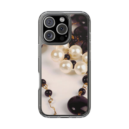 Clear Phone Case – Noir Pearl