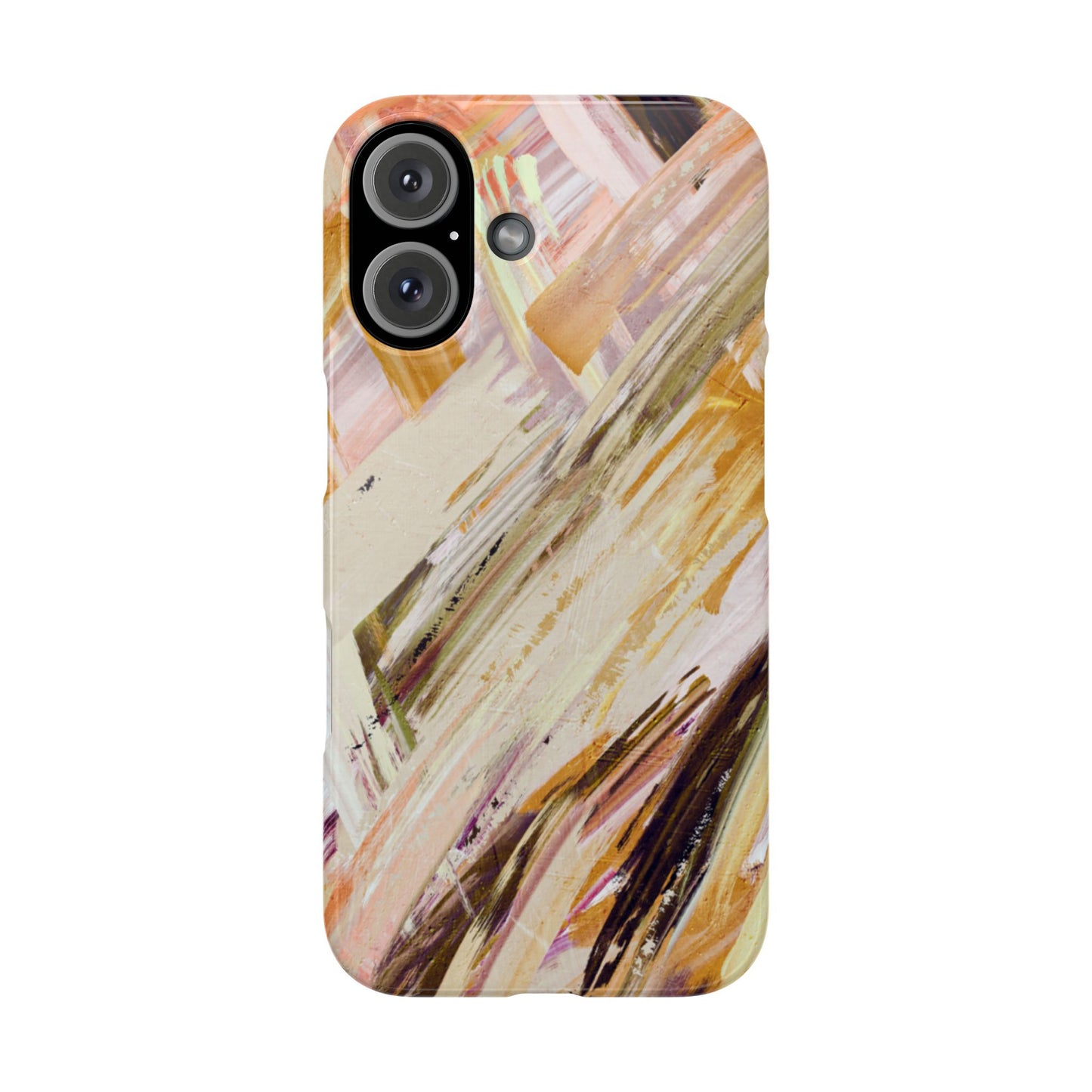 Slim Phone Case – Brush & Bronze