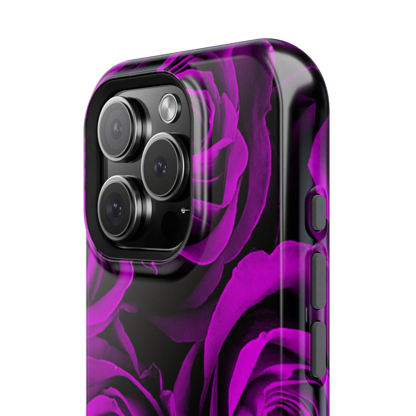 Impact-Resistant Phone Case – Amethyst Roses