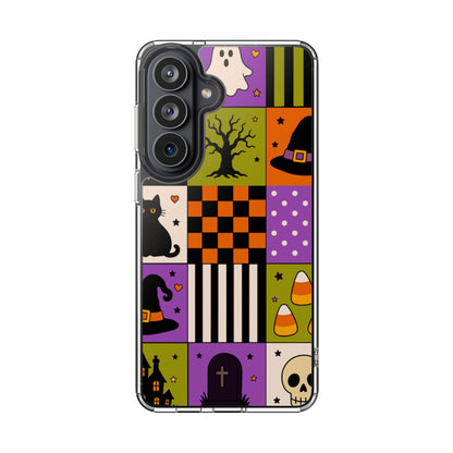 Clear Phone Case – Spooky Patchwork