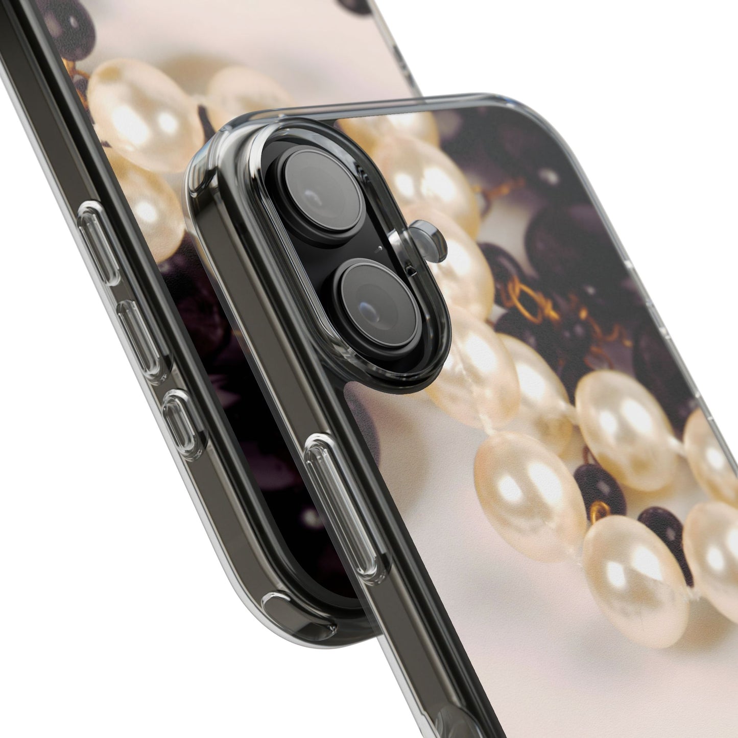 Clear Phone Case – Noir Pearl